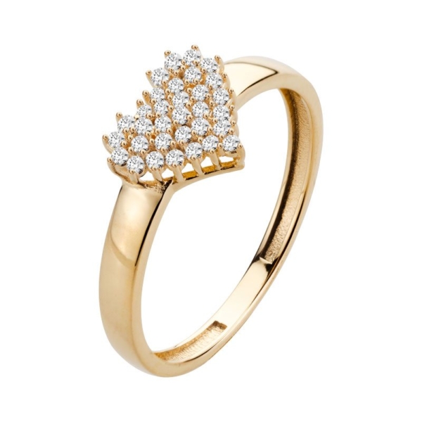 Anel Chuveiro Coração Galeria com Pedras