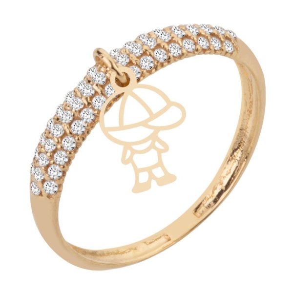 Anel Aparador Menino com Pedras