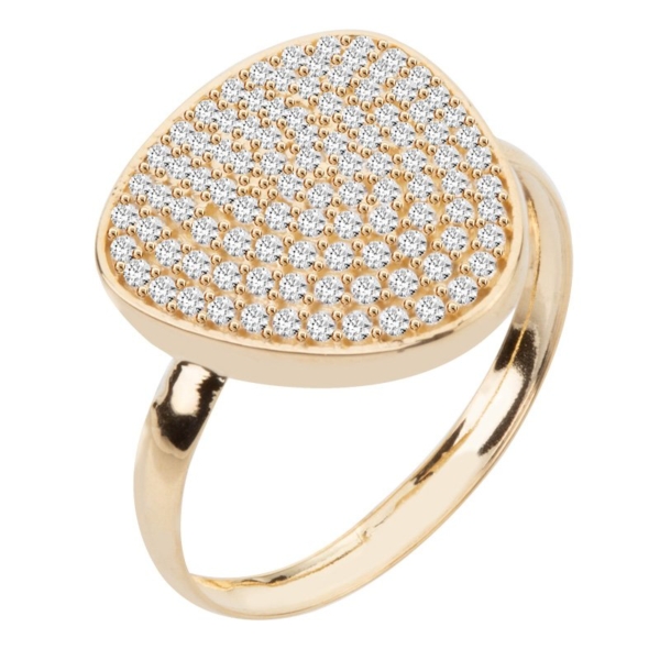 Anel Chuveiro Triangular com Pedras