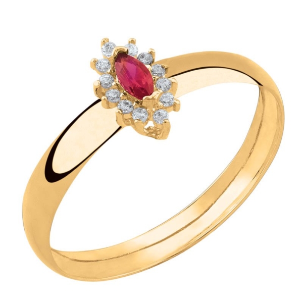 Anel Chuveiro Formatura Pedra Navete