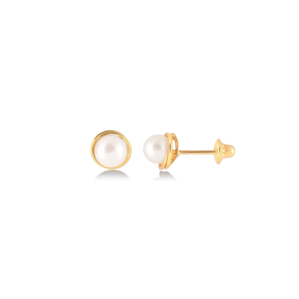 Brinco Pérola Rococó 4mm