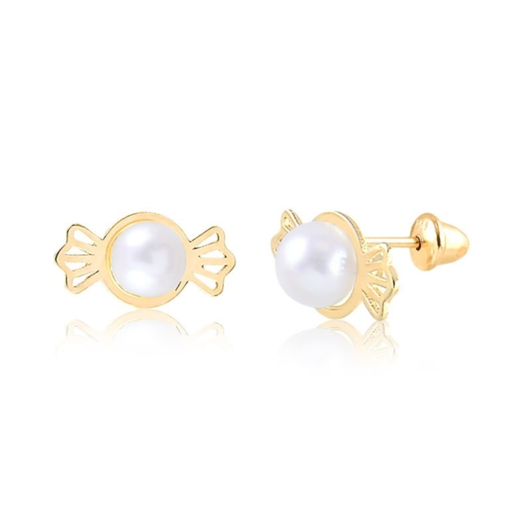 Brinco Bala com Pérola