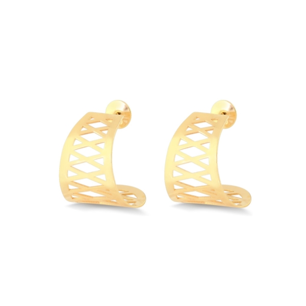 Brinco Meia Argola Boleada