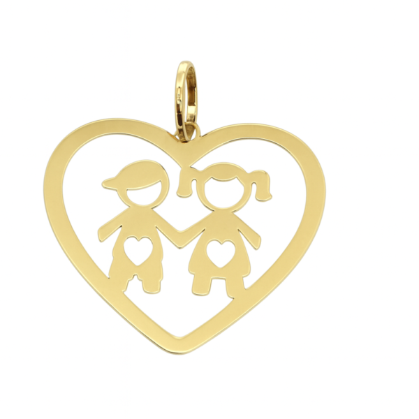 Pingente Coração com Casal
