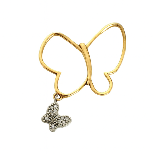 Pingente Borboletas com Brilhantes