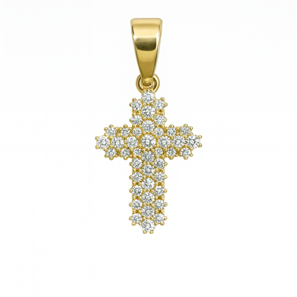 Pingente Cruz com Pedras