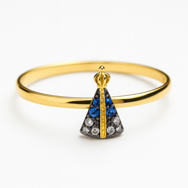 Anel Nossa Sra. Aparecida com Pedras