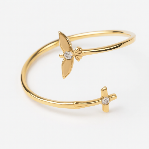 Anel Cruz e Espírito Santo com Brilhantes