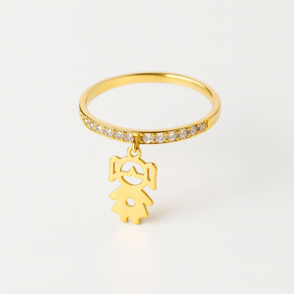 Anel Aparador Menina com Pedras