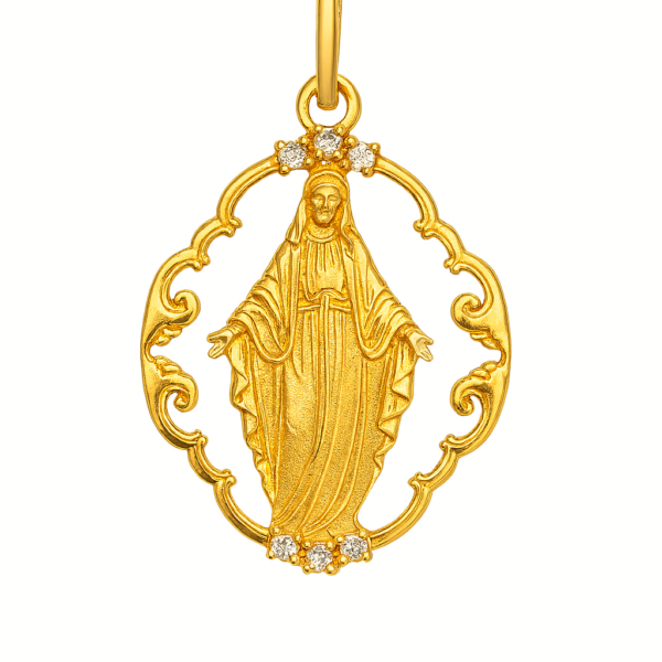 Pingente Nossa Senhora das Graças Brilhantes