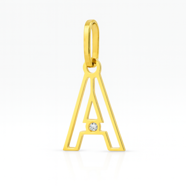 Pingente Letra A com Brilhante