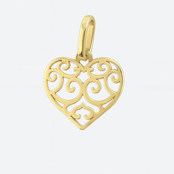 Pingente Coração Bordado