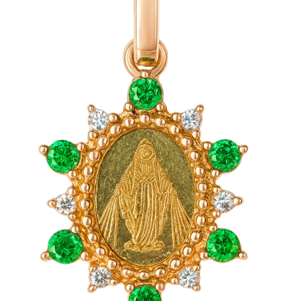 Pingente Nossa Sra. das Graças Pedras Naturais