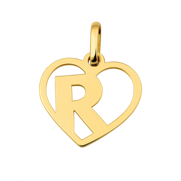Pingente Letra R Coração