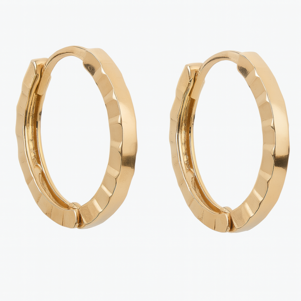 Argola Redonda Diamantada