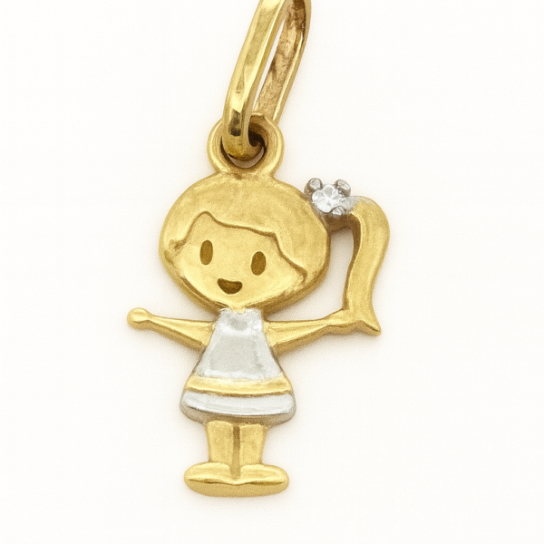 Pingente Menina com Pedra