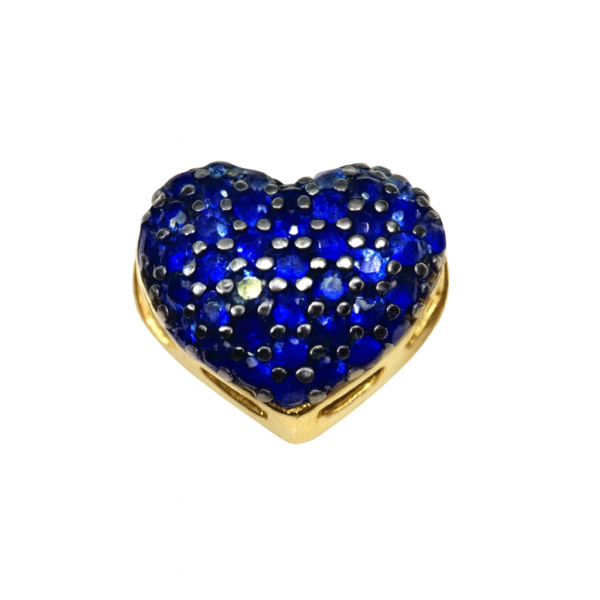 Pingente Coração Galeria com Pedras Naturais