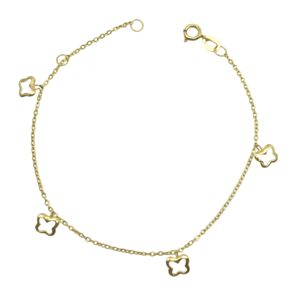 Pulseira Cadeado com Borboletas