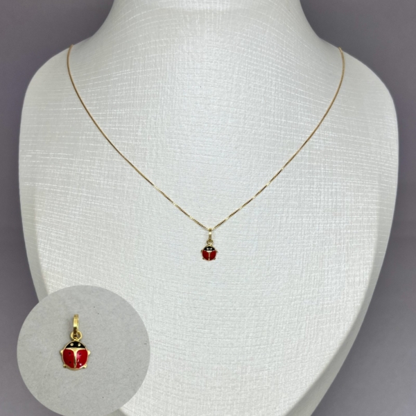 Pingente Joaninha com Pedras