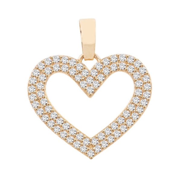 Pingente Coração com Pedras