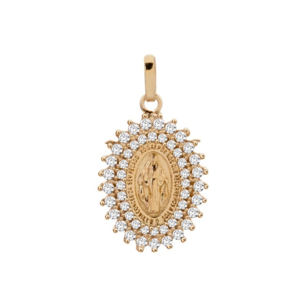 Pingente Nossa Sra. das Graças com Pedras