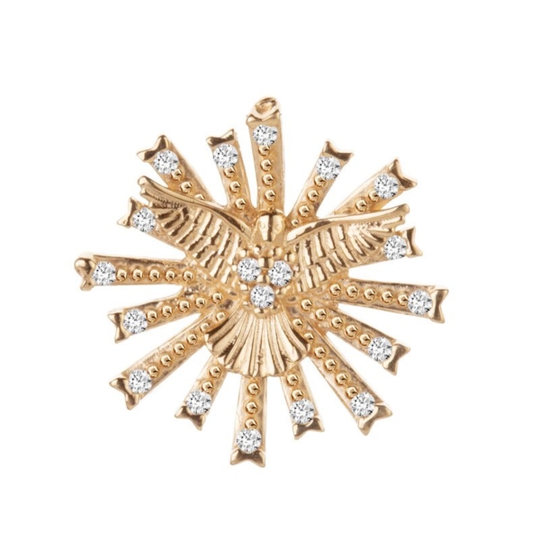 Pingente Espírito Santo com Pedras