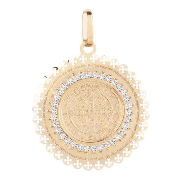 Medalha São Bento com Pedras