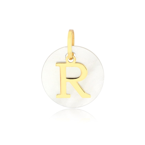 Pingente Letra R com Madrepérola