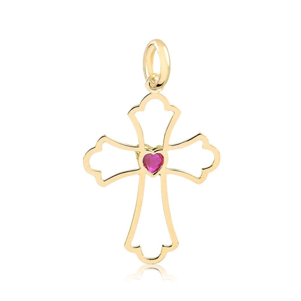 Pingente Cruz com Pedra