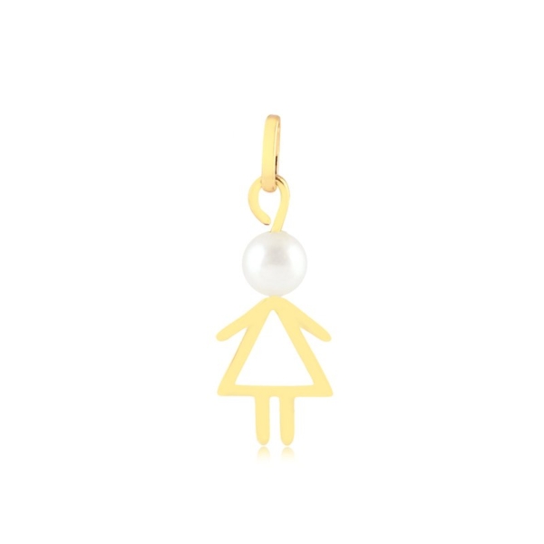 Pingente Menina com Pérola