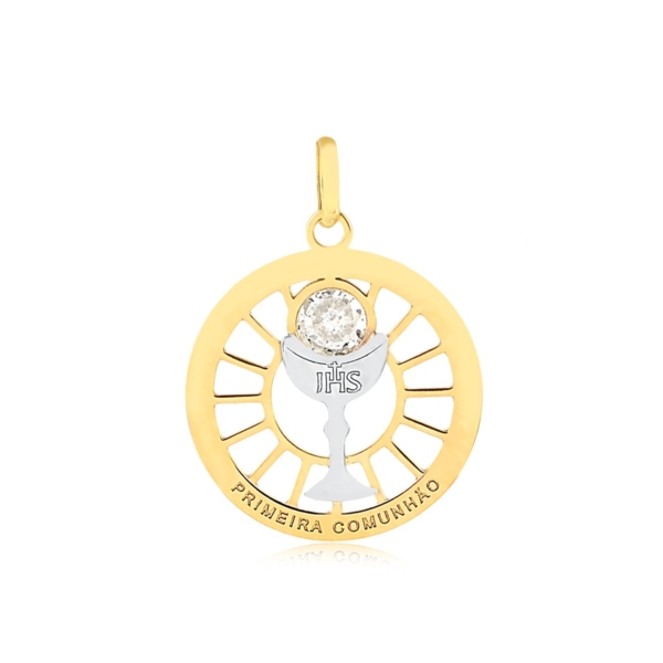 Pingente Primeira Comunhão com Pedra