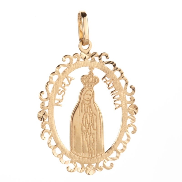 Pingente N. Sra. de Fátima Diamantado