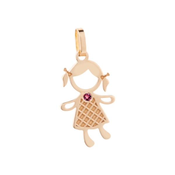 Pingente Menina com Rubi