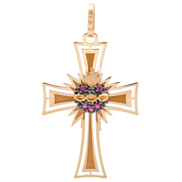 Pingente Cruz Sagrado Coração