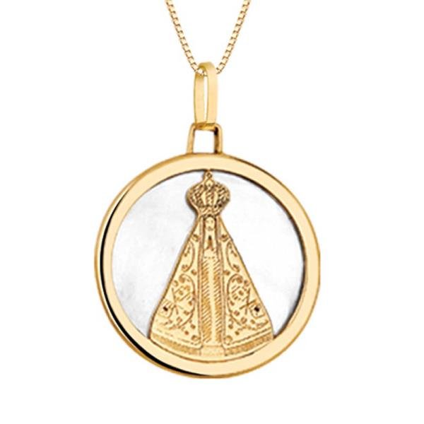 Pingente N. Sra. Aparecida Madrepérola