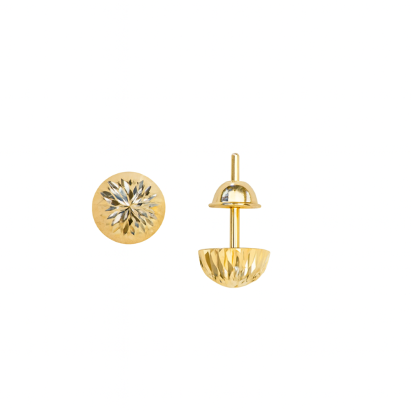 Brinco Meia Bola Diamantado