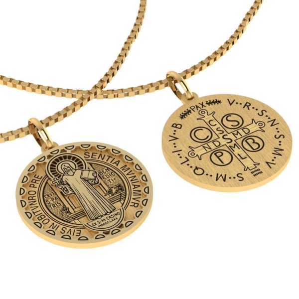 Pingente São Bento Dupla Face