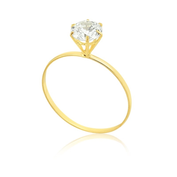 Anel Solitário com Pedra