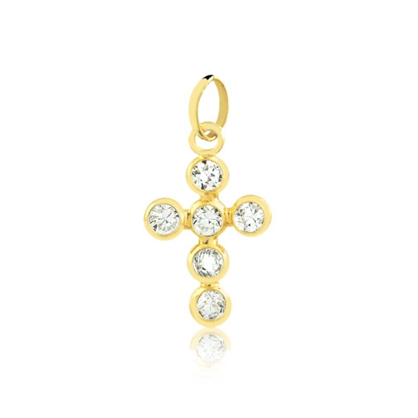 Pingente Cruz com Pedras