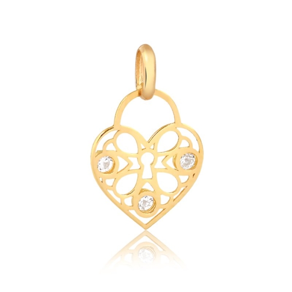 Pingente Coração Cadeado