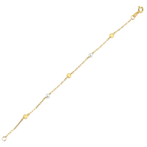 Pulseira com Bolas e Pérolas