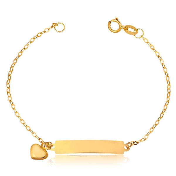 Pulseira com Chapa e Coração